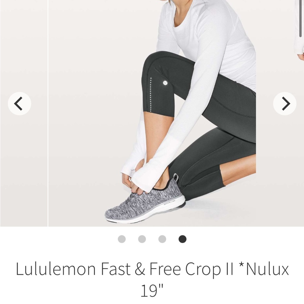 Lululemon fast & free 19” leggings deep coal